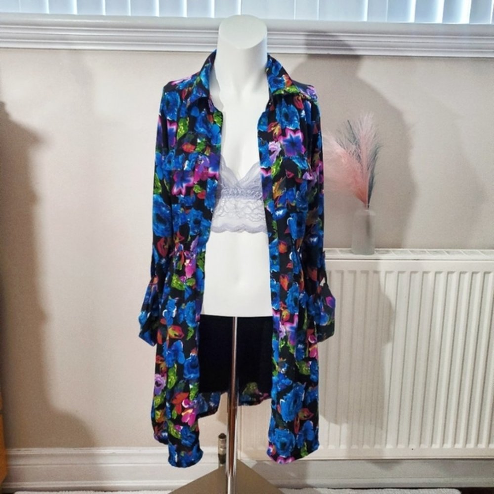 Velvet Heart- Floral Shirt Dress- Size S